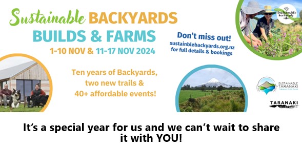 Sustainable Backyards 2024 newsletter banner